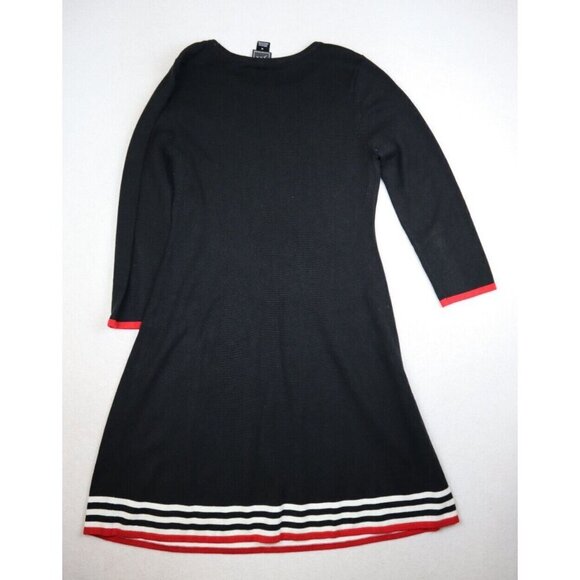 Black and Red Striped Hem Dress - Picture 8 of 8